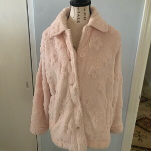 PJ Salvage Blush Floral Teddy Jacket
